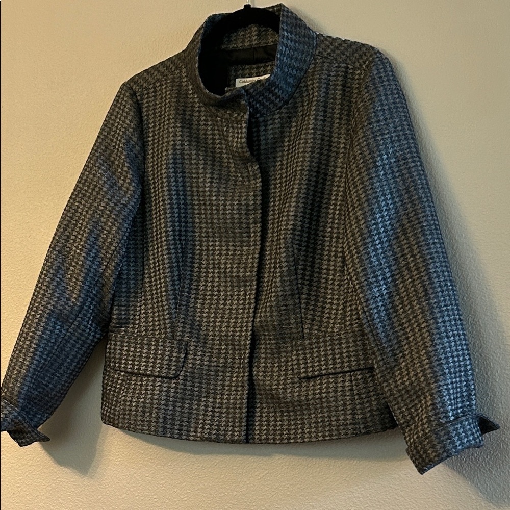Women's Houndstooth Jacket - Black and Gray. coldwater Creek. Size 12